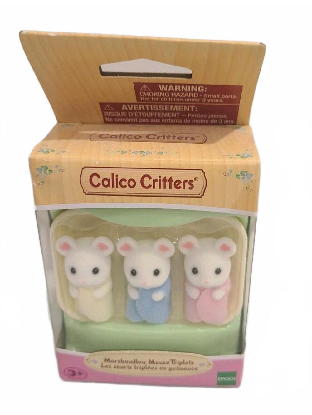 Calico Critters Marshmallow Mouse Triplets CC1806 New in Box Epoch